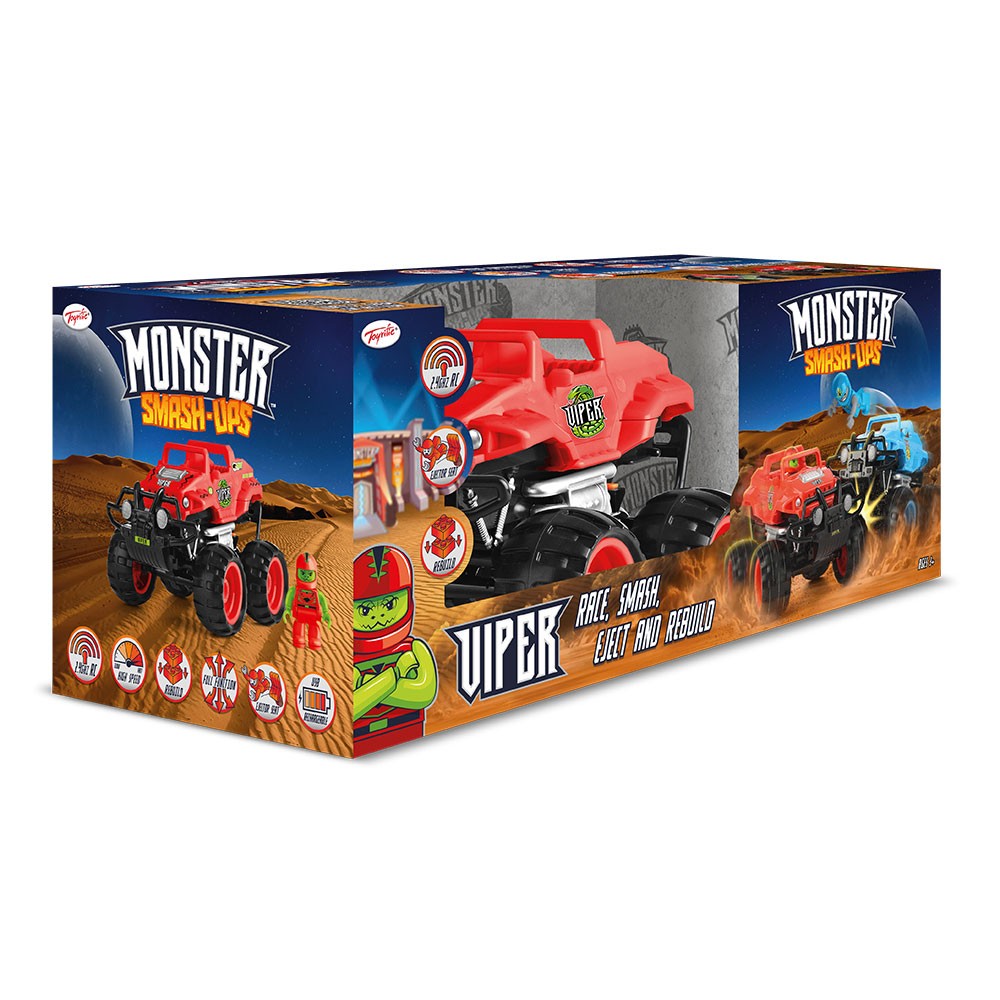 Monster Smash UPS Чудовищна кола R/C Viper червен TY5873B