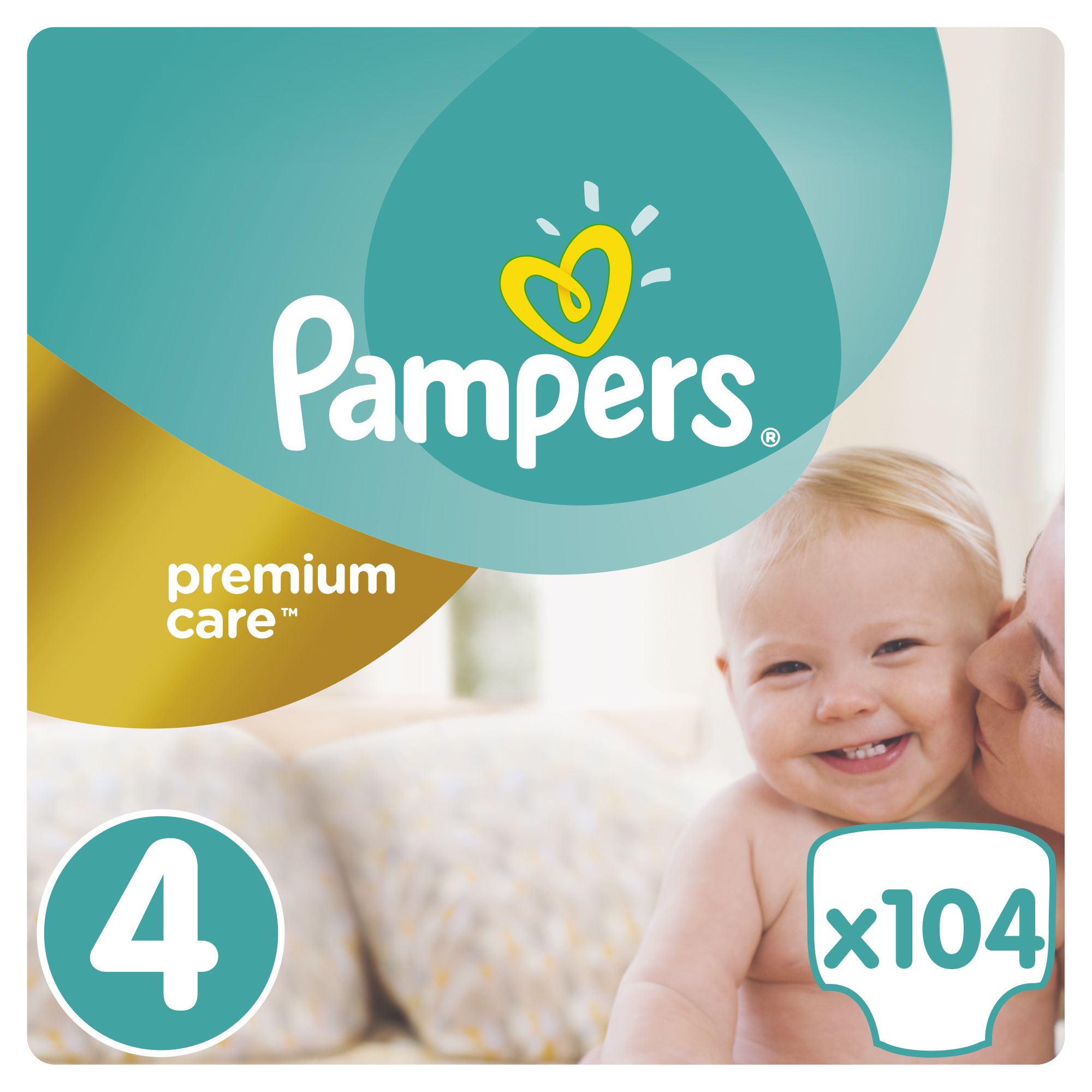 Пелени Pampers Premium Care Box 4, 8-14 кг, 104 броя