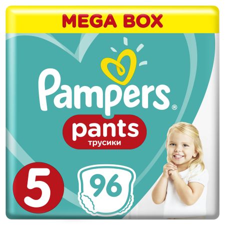 Пелени-гащички Pampers Pants Mega Box 5 Junior, 12-17 кг, 96 броя
