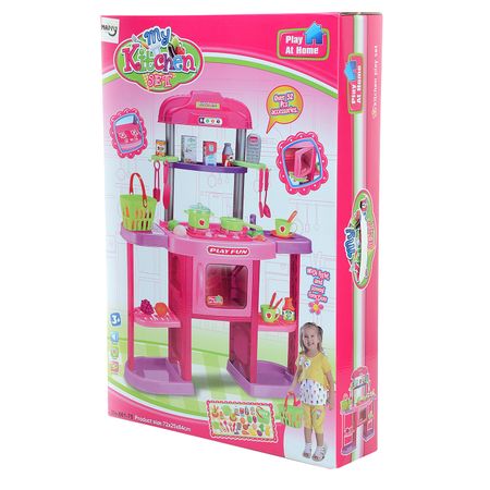 Детска кухня M-Toys с 32 аксесоара, Светлини и звуци 