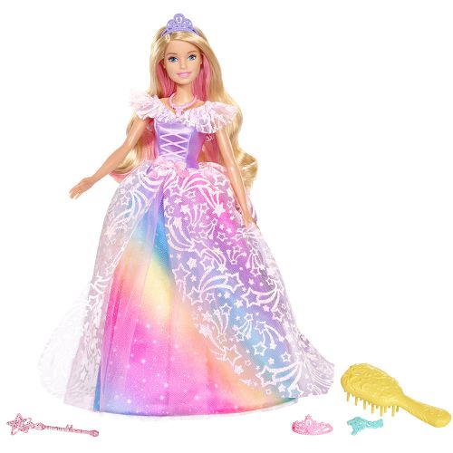 BARBIE Кукла принцеса с бална рокля DREAMTOPIA RAINBOW COVE GFR45