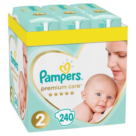 Пелени Pampers Premium Care XXL Box 2 Mini, 4-8 кг, 240 броя