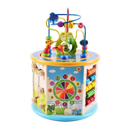 Дървенa играчкa M-Toys Happy - Цилиндър с дейности