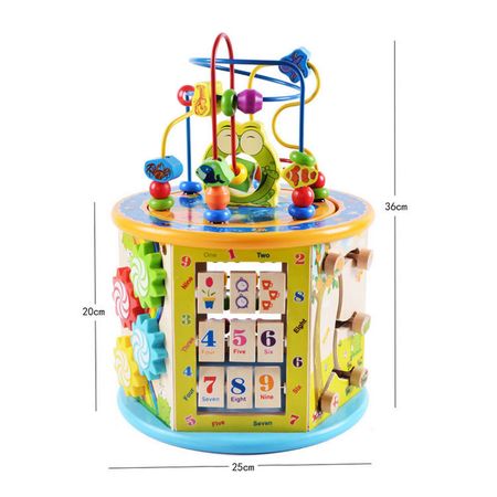Дървенa играчкa M-Toys Happy - Цилиндър с дейности